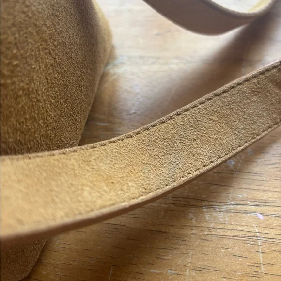 Margot New York Tan Suede Crossbody Bag - Picture 10 of 13